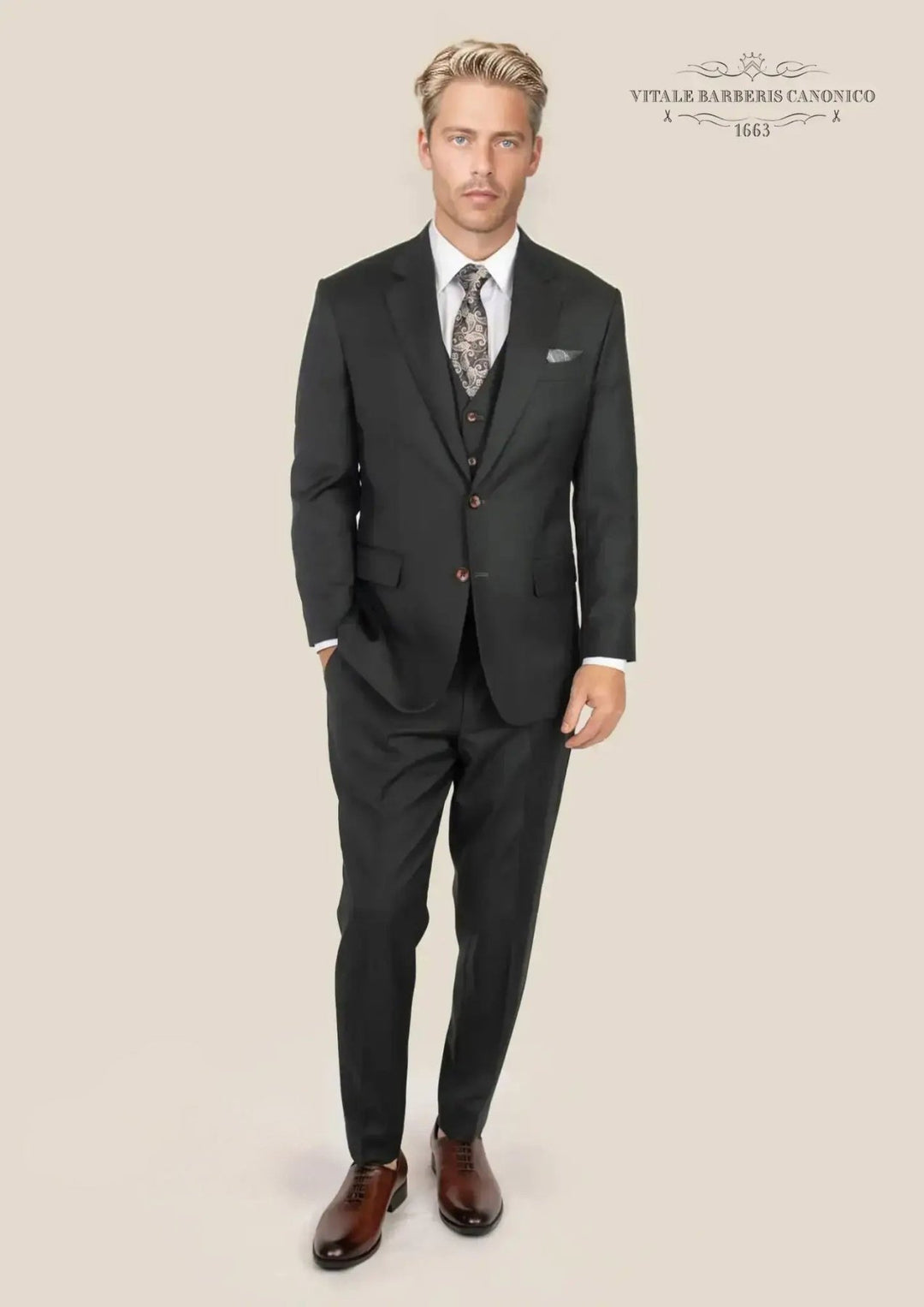 Astor Dark Green Twill Suit - SARTORO