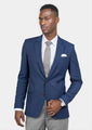Astor Deep Blue Crosshatch Jacket - SARTORO