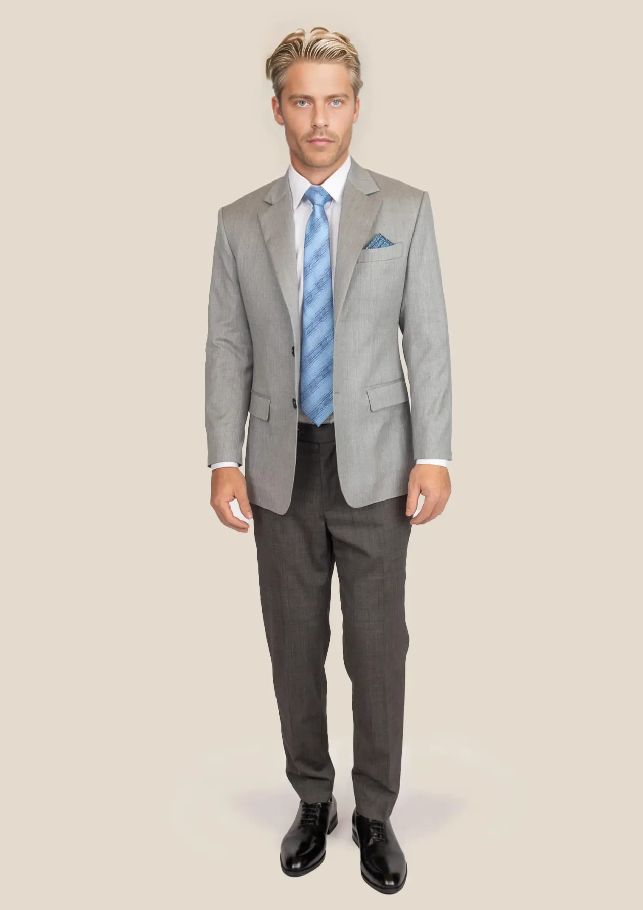 Astor Glacier Grey Twill Jacket - SARTORO