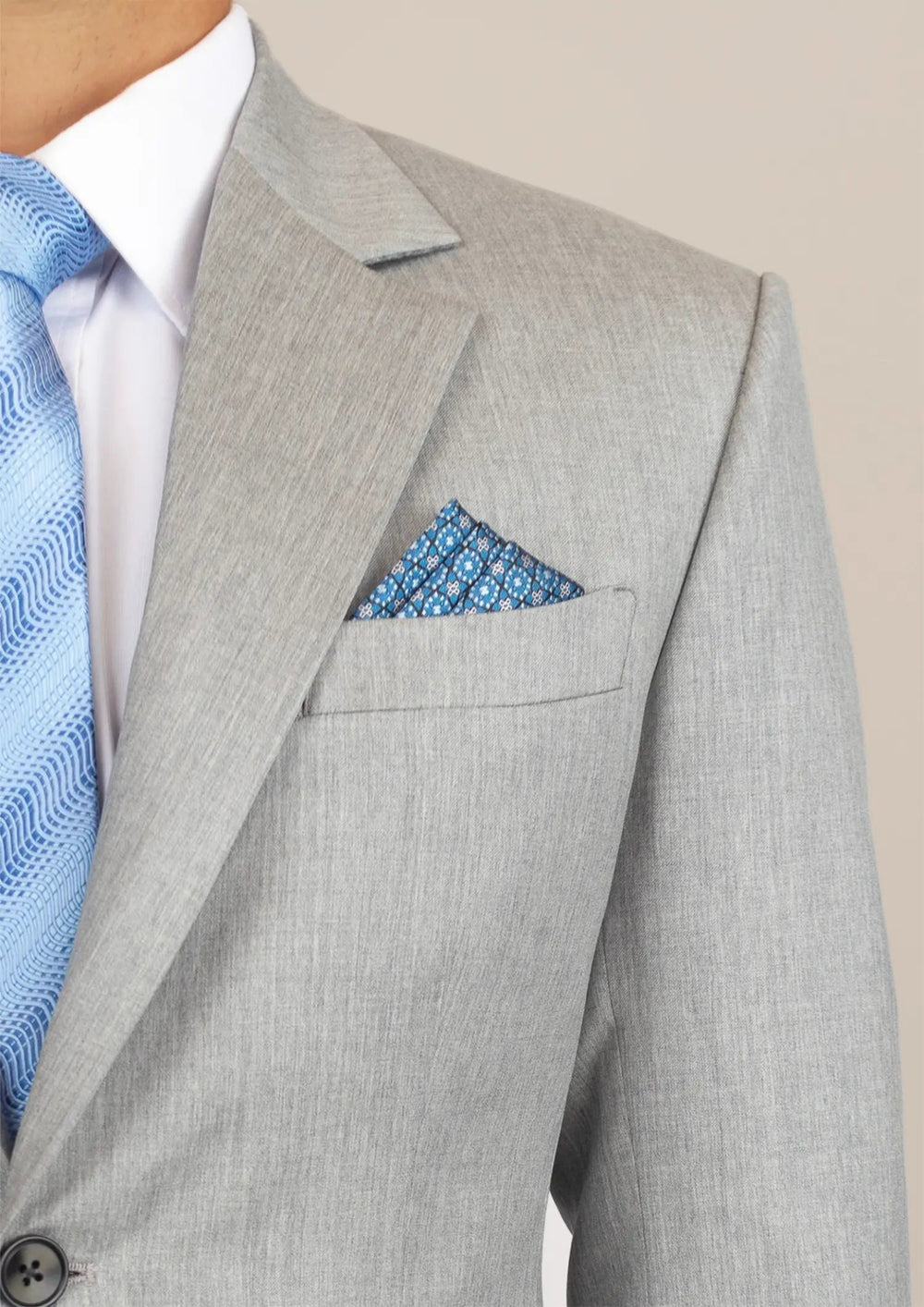 Astor Glacier Grey Twill Suit - SARTORO