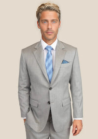 Astor Glacier Grey Twill Suit