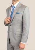 Astor Glacier Grey Twill Suit - SARTORO