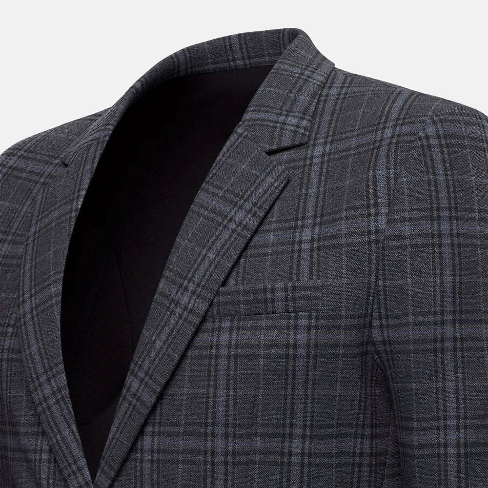 Astor Grey Two - Tone Plaid Jacket - SARTORO