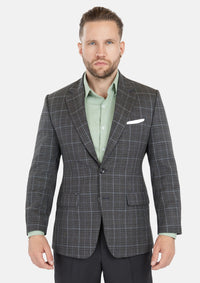 Astor Grey Two-Tone Plaid Jacket