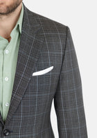 Astor Grey Two - Tone Plaid Jacket - SARTORO34