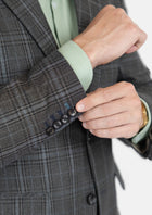 Astor Grey Two - Tone Plaid Jacket - SARTORO428