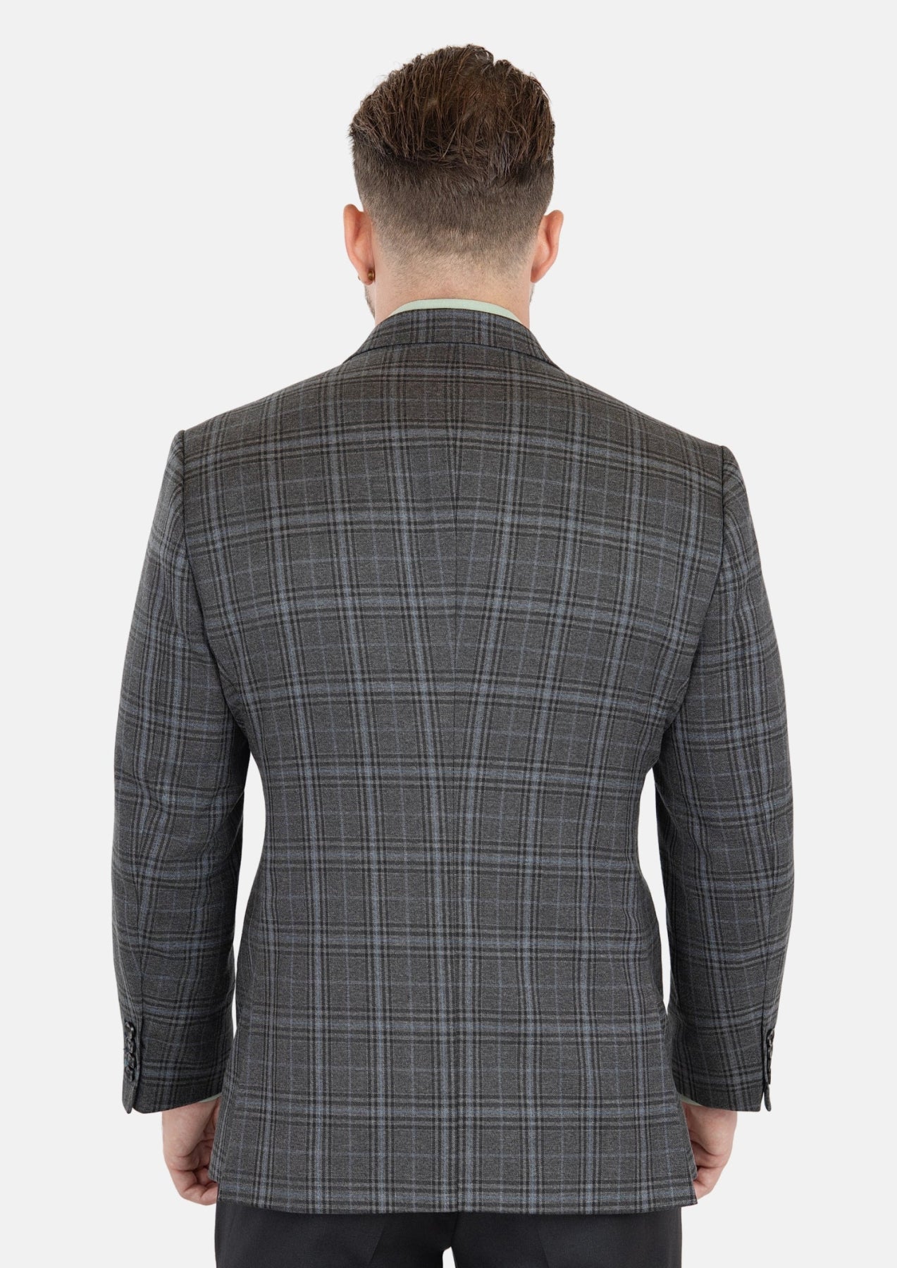 Astor Grey Two - Tone Plaid Jacket - SARTORO