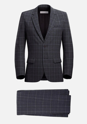 Astor Grey Two-Tone Plaid Suit