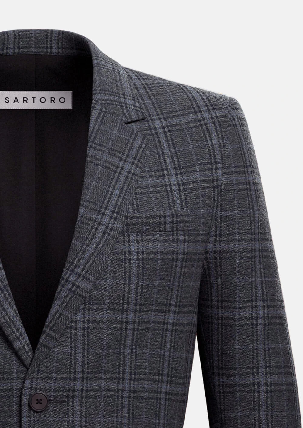 Astor Grey Two - Tone Plaid Suit - SARTORO