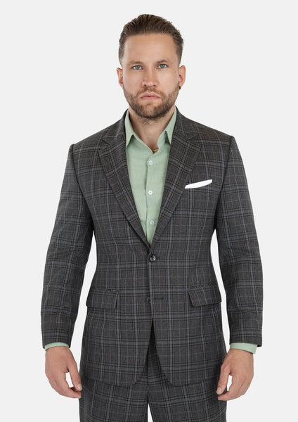 Astor Grey Two - Tone Plaid Suit - SARTORO
