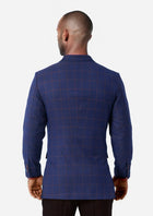 Astor Indigo Blue Windowpane Jacket - SARTORO296