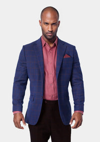 Astor Indigo Blue Windowpane Jacket