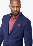 Astor Indigo Blue Windowpane Jacket - SARTORO25