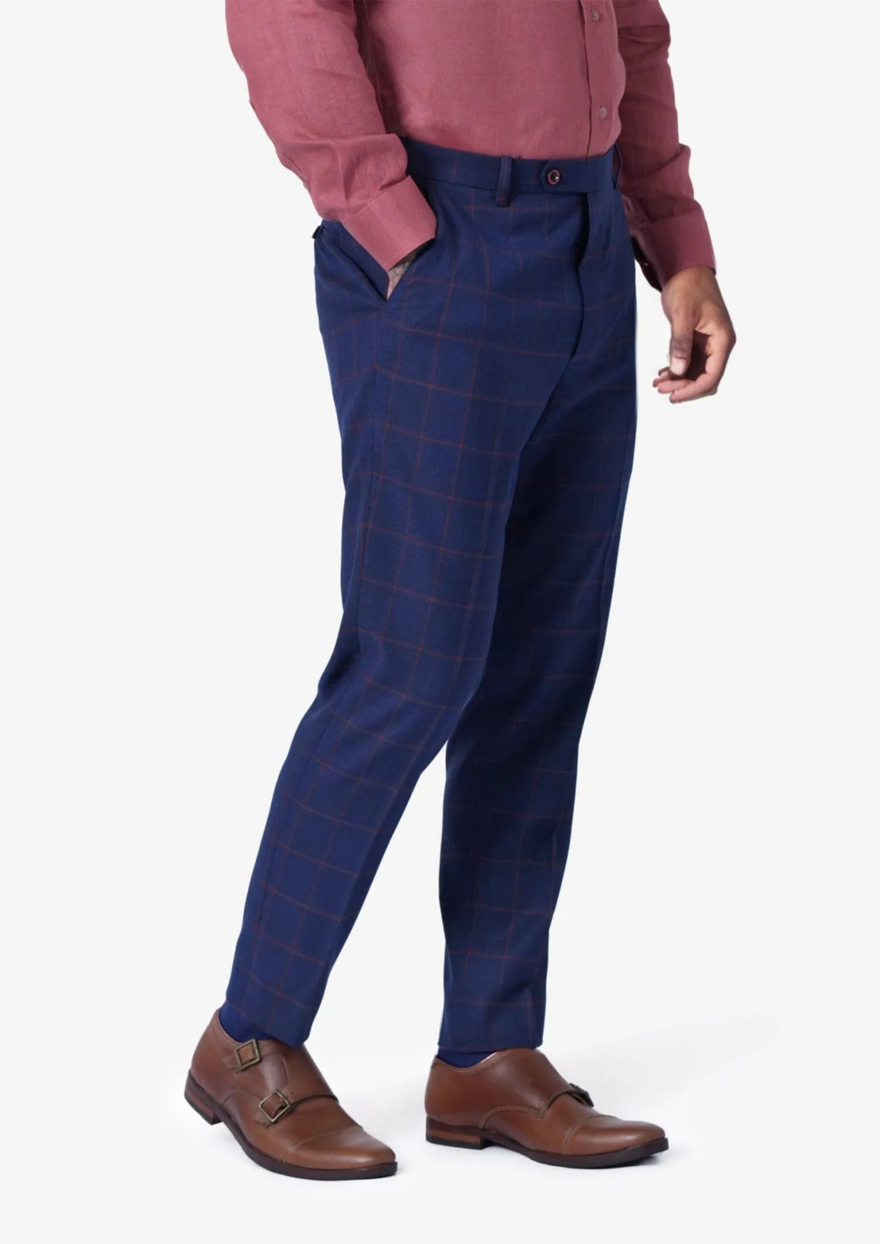 Astor Indigo Blue Windowpane Suit - SARTORO822