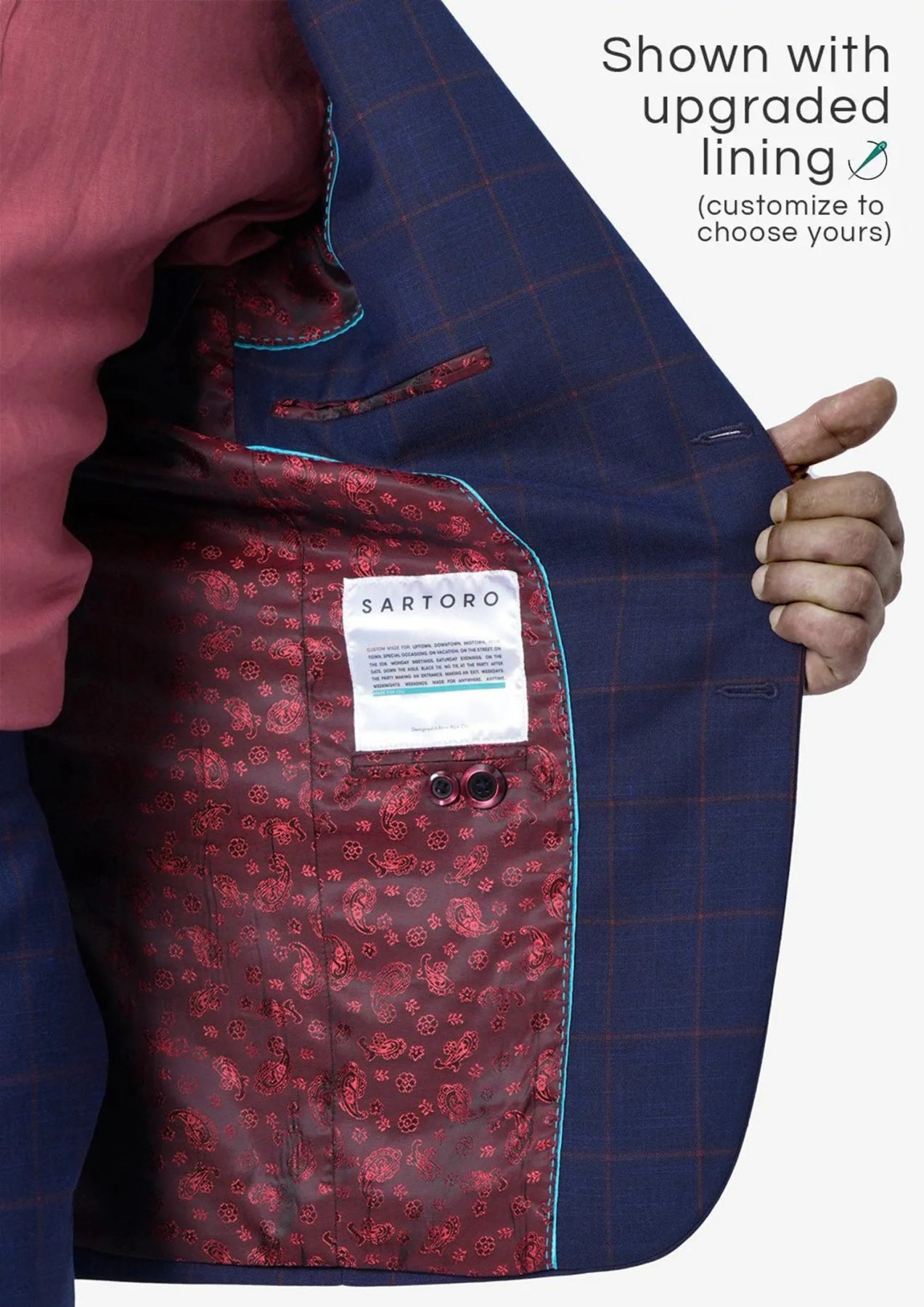 Astor Indigo Blue Windowpane Suit723