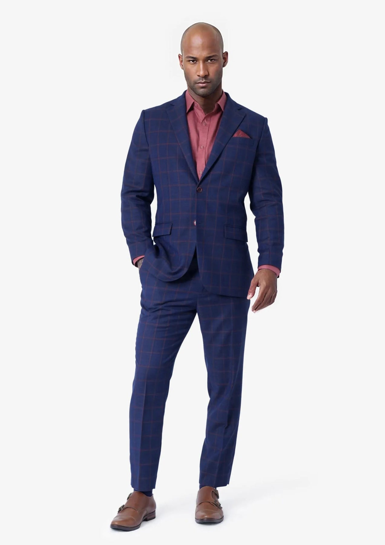 Astor Indigo Blue Windowpane Suit791