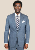 Astor Mid Blue Hopsack Suit - SARTORO