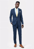 Astor Oxford Blue Sharkskin Suit - SARTORO