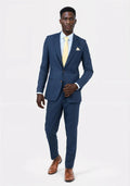 Astor Oxford Blue Sharkskin Suit - SARTORO