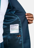 Astor Prussian Teal Twill Suit - SARTORO