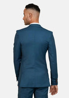 Astor Prussian Teal Twill Suit - SARTORO25