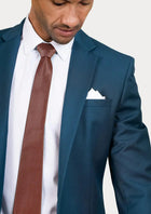 Astor Prussian Teal Twill Suit - SARTORO472