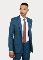 Astor Prussian Teal Twill Suit - SARTORO552