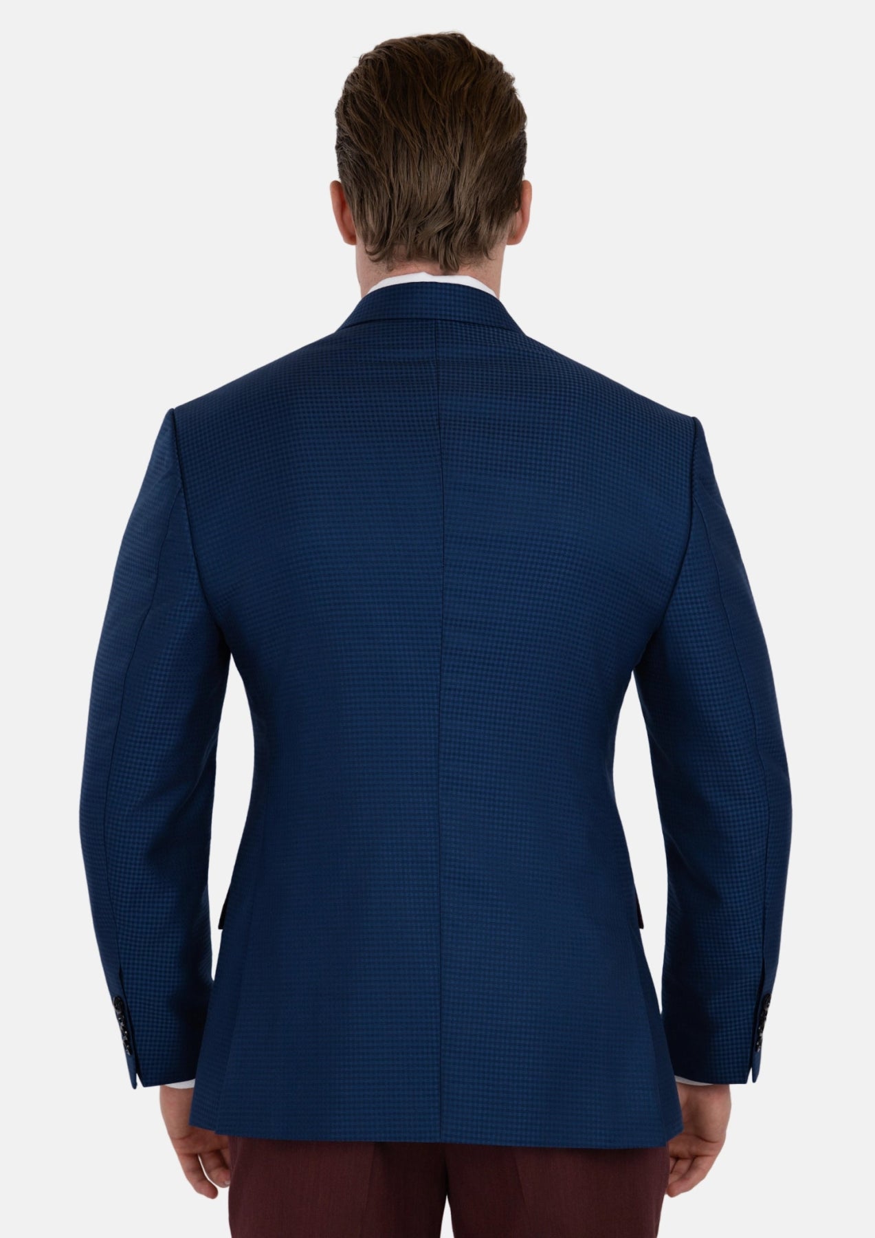 Astor Royal Blue Microcheck Jacket - SARTORO