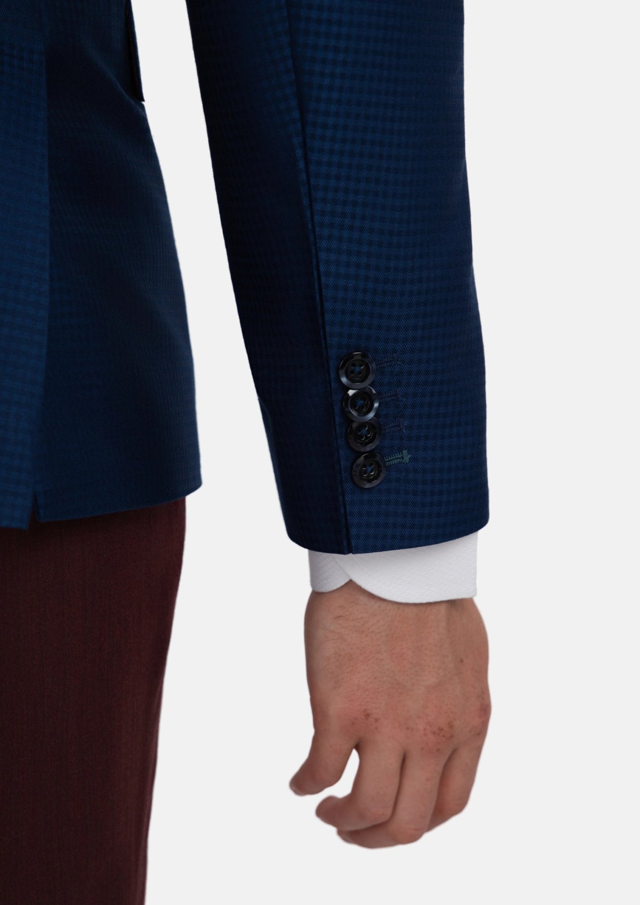 Astor Royal Blue Microcheck Jacket - SARTORO