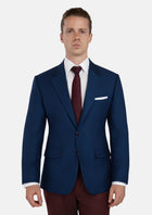 Astor Royal Blue Microcheck Jacket - SARTORO783