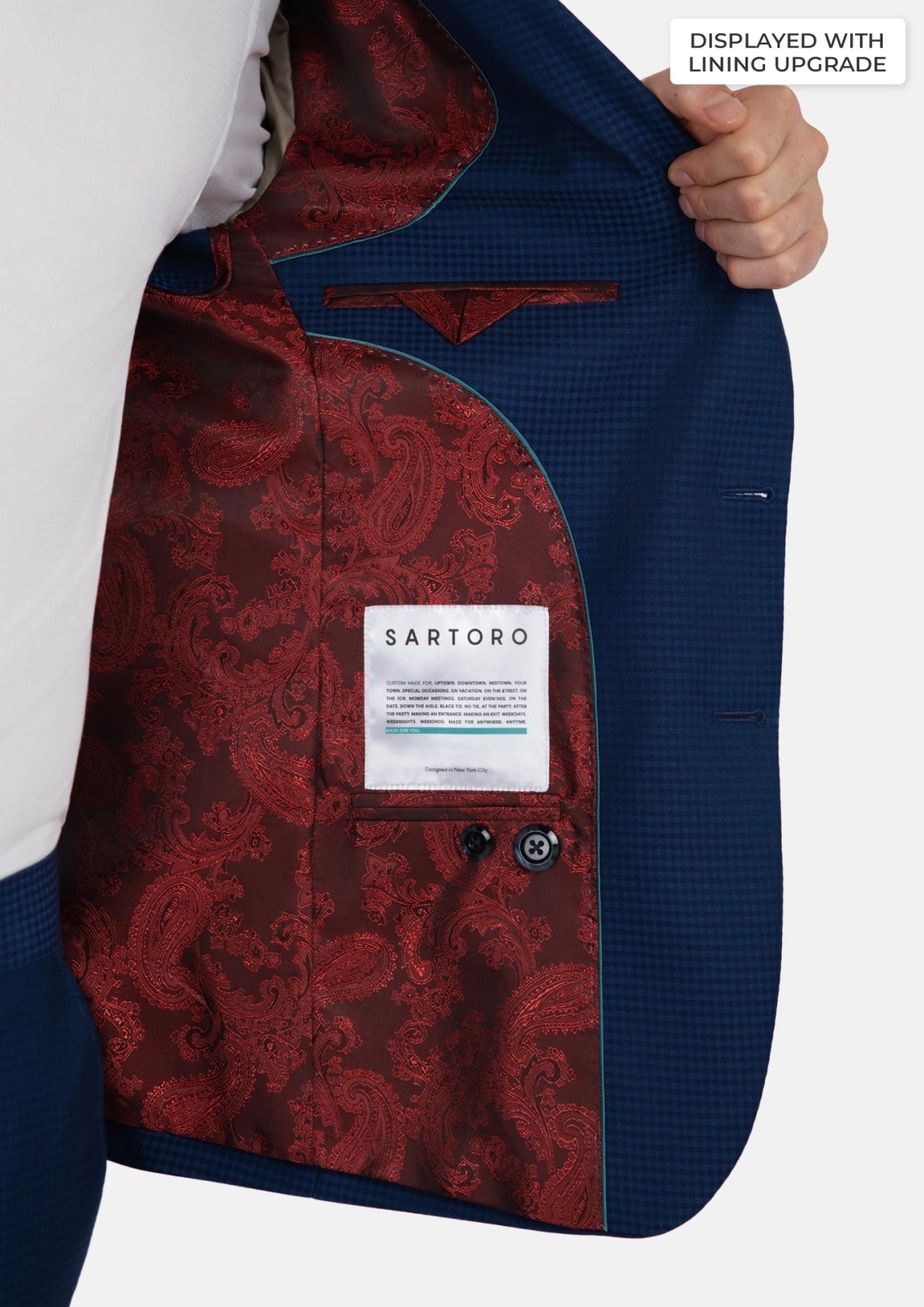 Astor Royal Blue Microcheck Suit - SARTORO