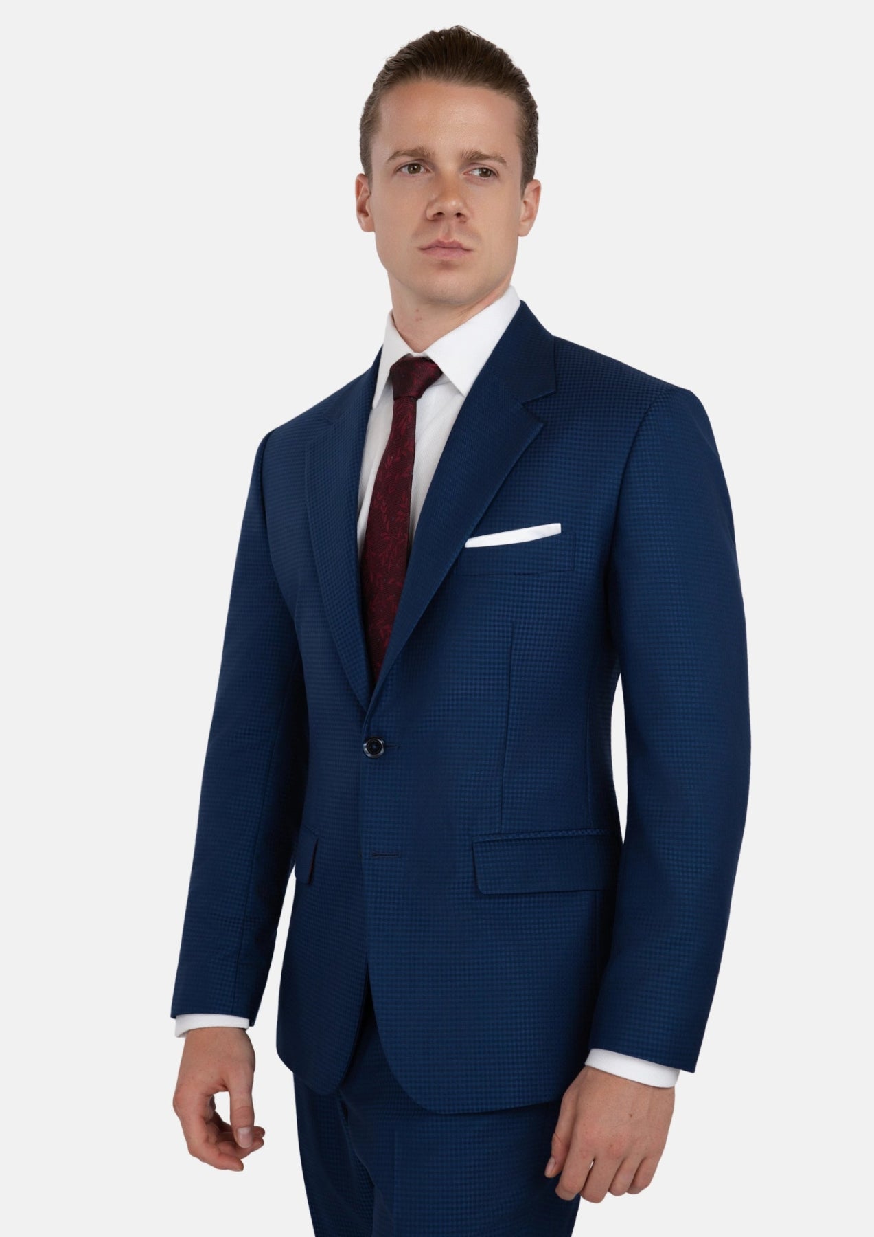Astor Royal Blue Microcheck Suit - SARTORO