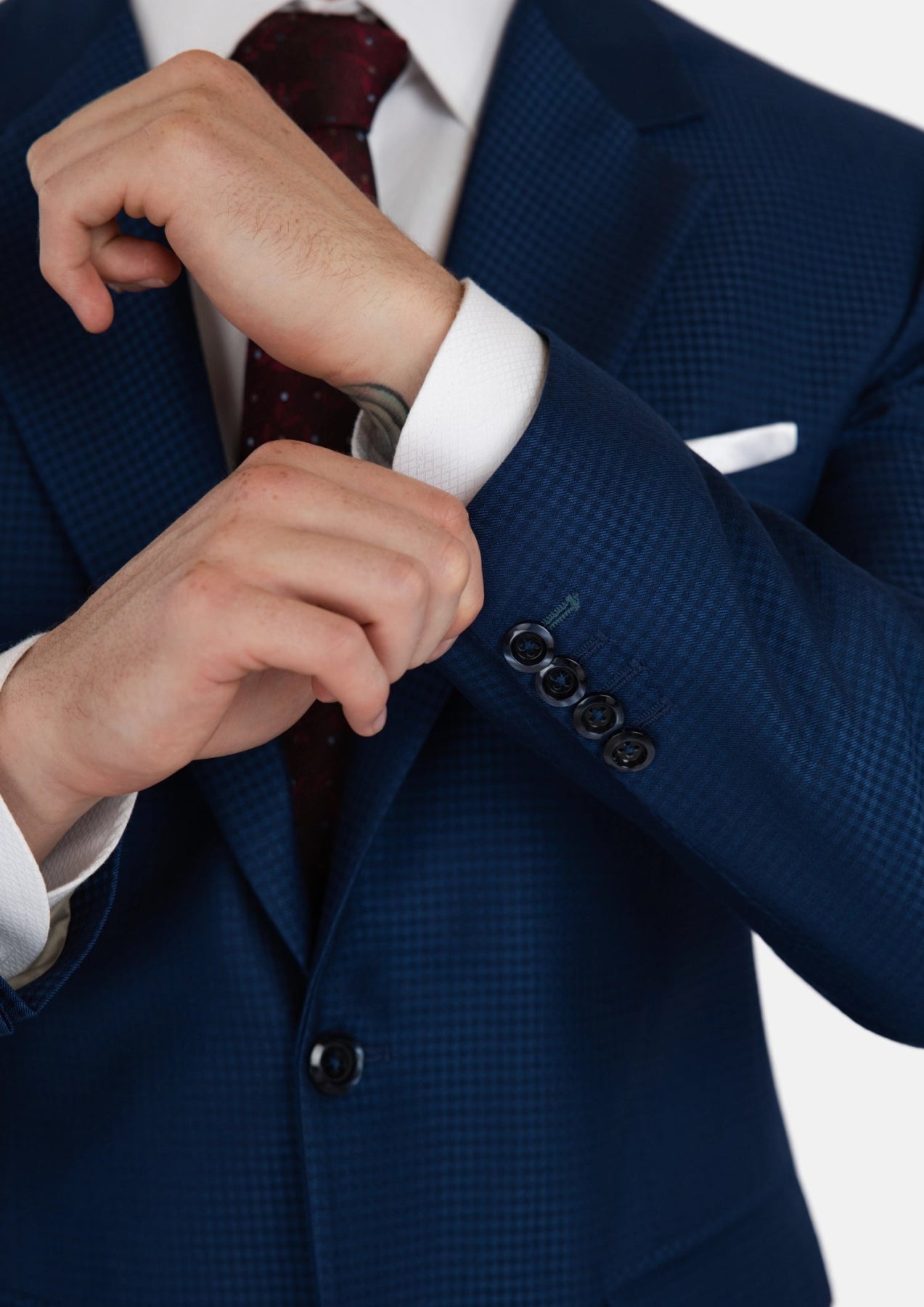Astor Royal Blue Microcheck Suit - SARTORO