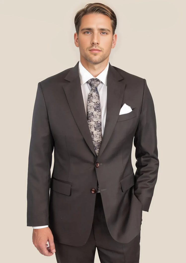 Astor Sable Brown Twill Suit - SARTORO