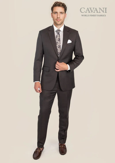 Astor Sable Brown Twill Suit - SARTORO