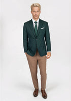 Astor Sacramento Green Sharkskin Jacket - SARTORO840