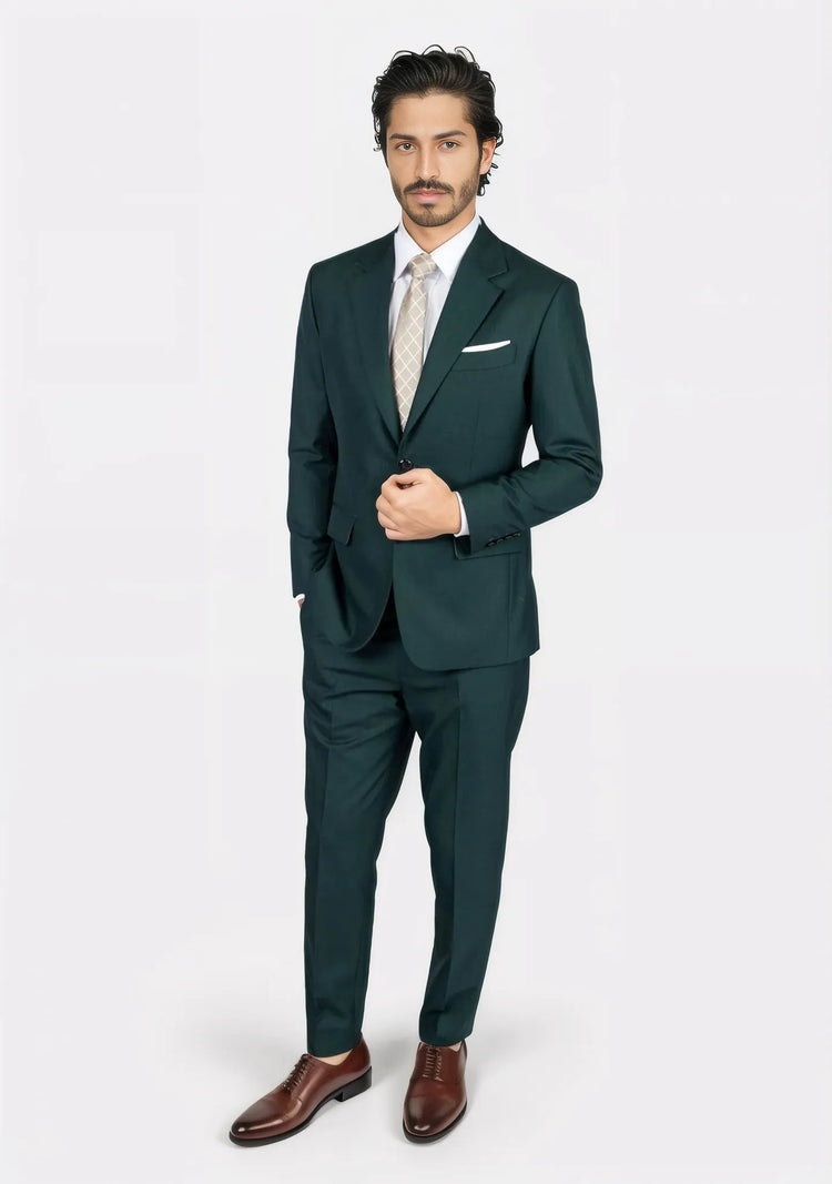 Astor Sacramento Green Sharkskin Suit - SARTORO