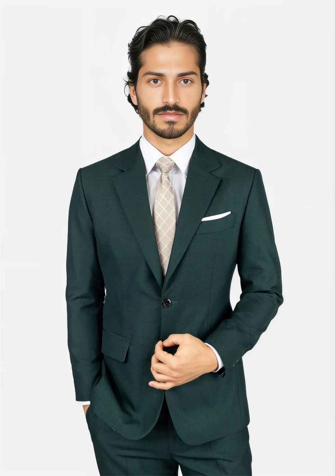 Astor Sacramento Green Sharkskin Suit - SARTORO