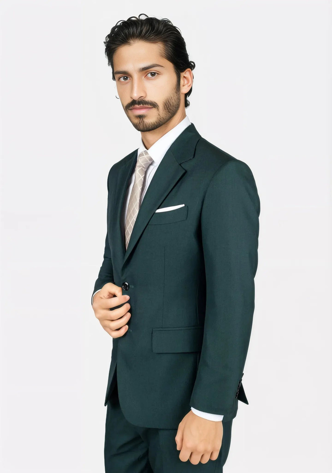 Astor Sacramento Green Sharkskin Suit - SARTORO