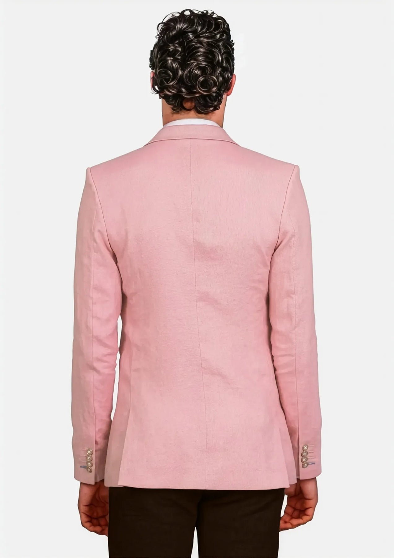 Astor Salmon Linen Jacket - SARTORO713