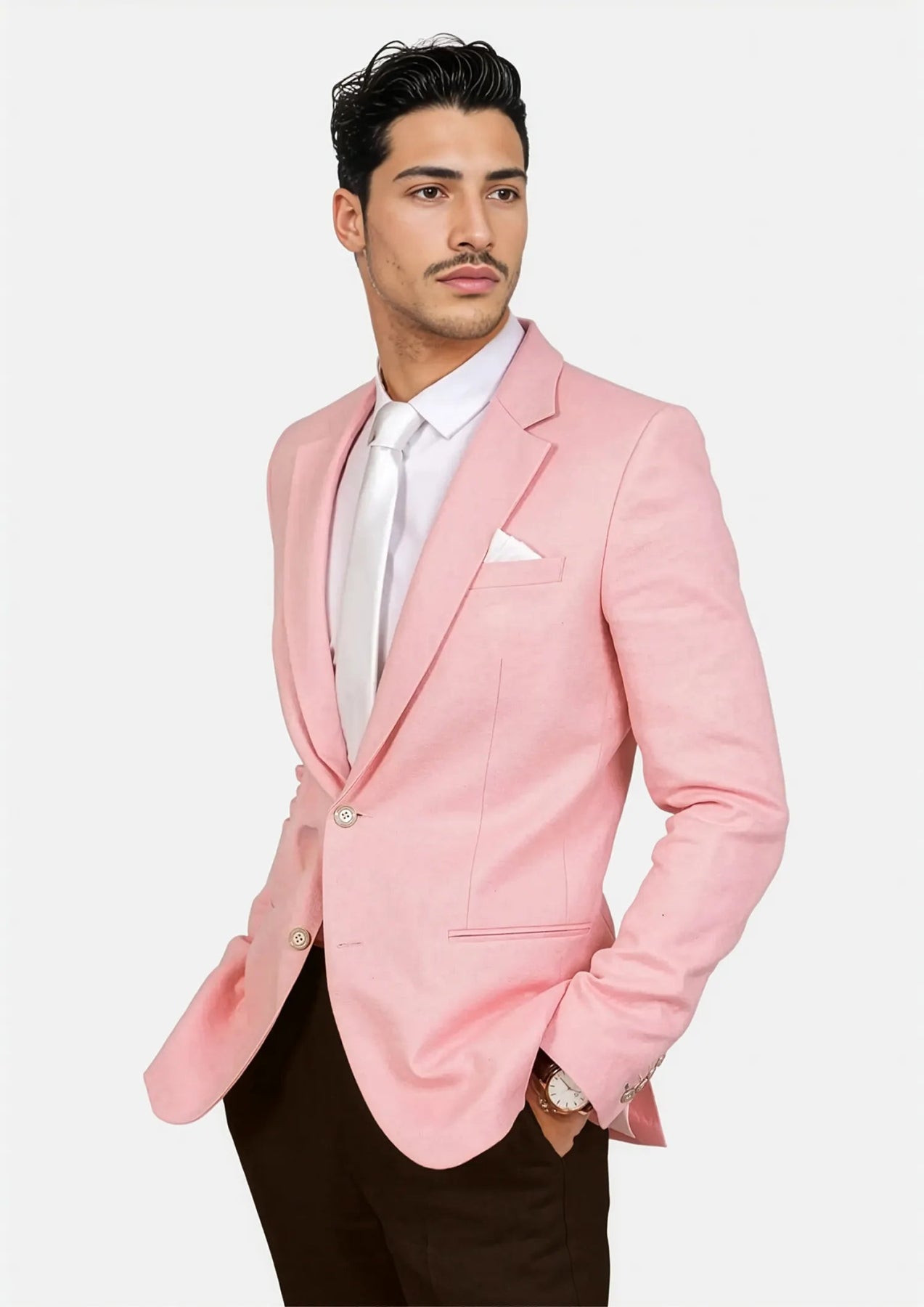 Astor Salmon Linen Jacket - SARTORO275