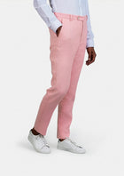 Astor Salmon Linen Suit - SARTORO789