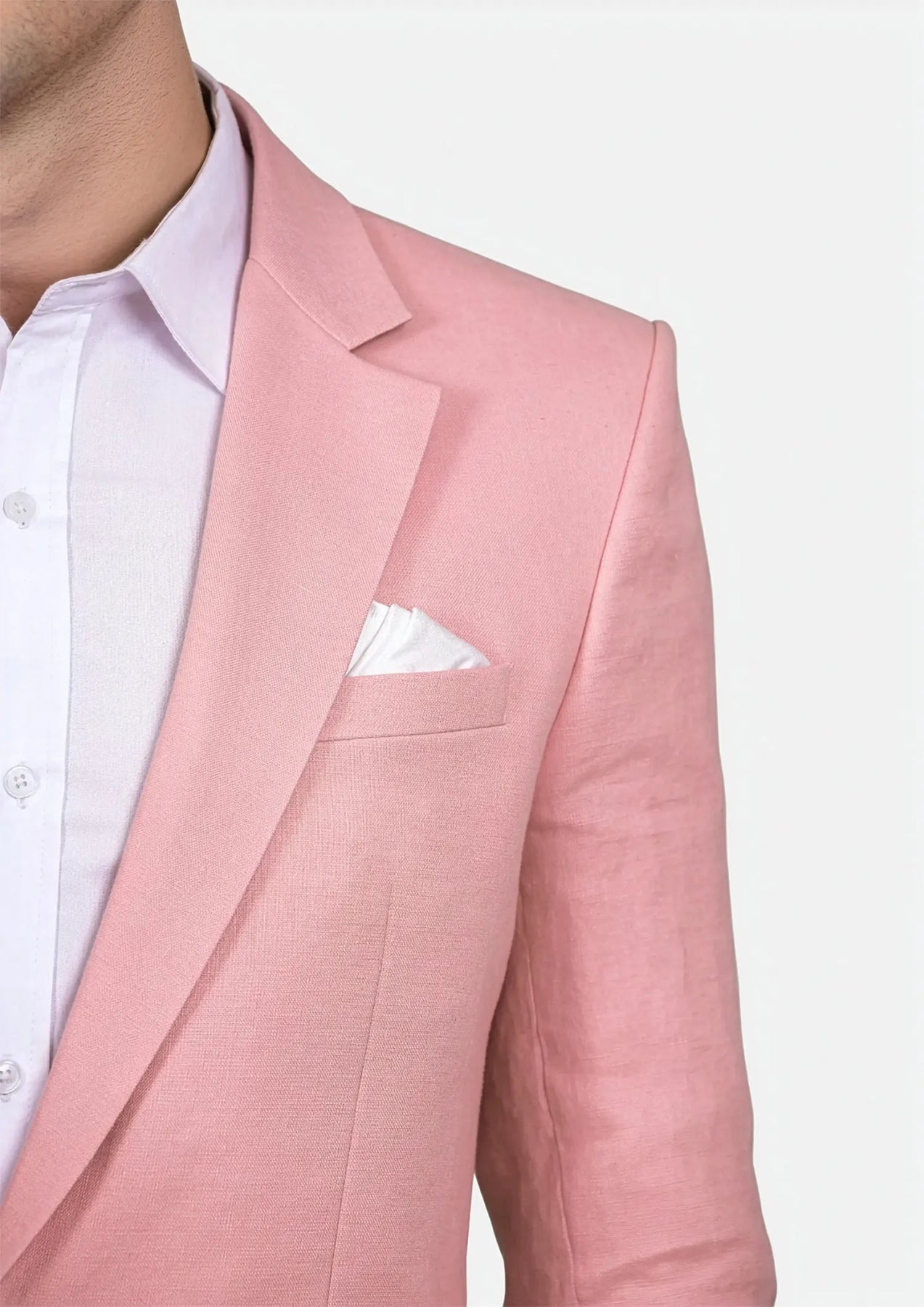 Astor Salmon Linen Suit - SARTORO