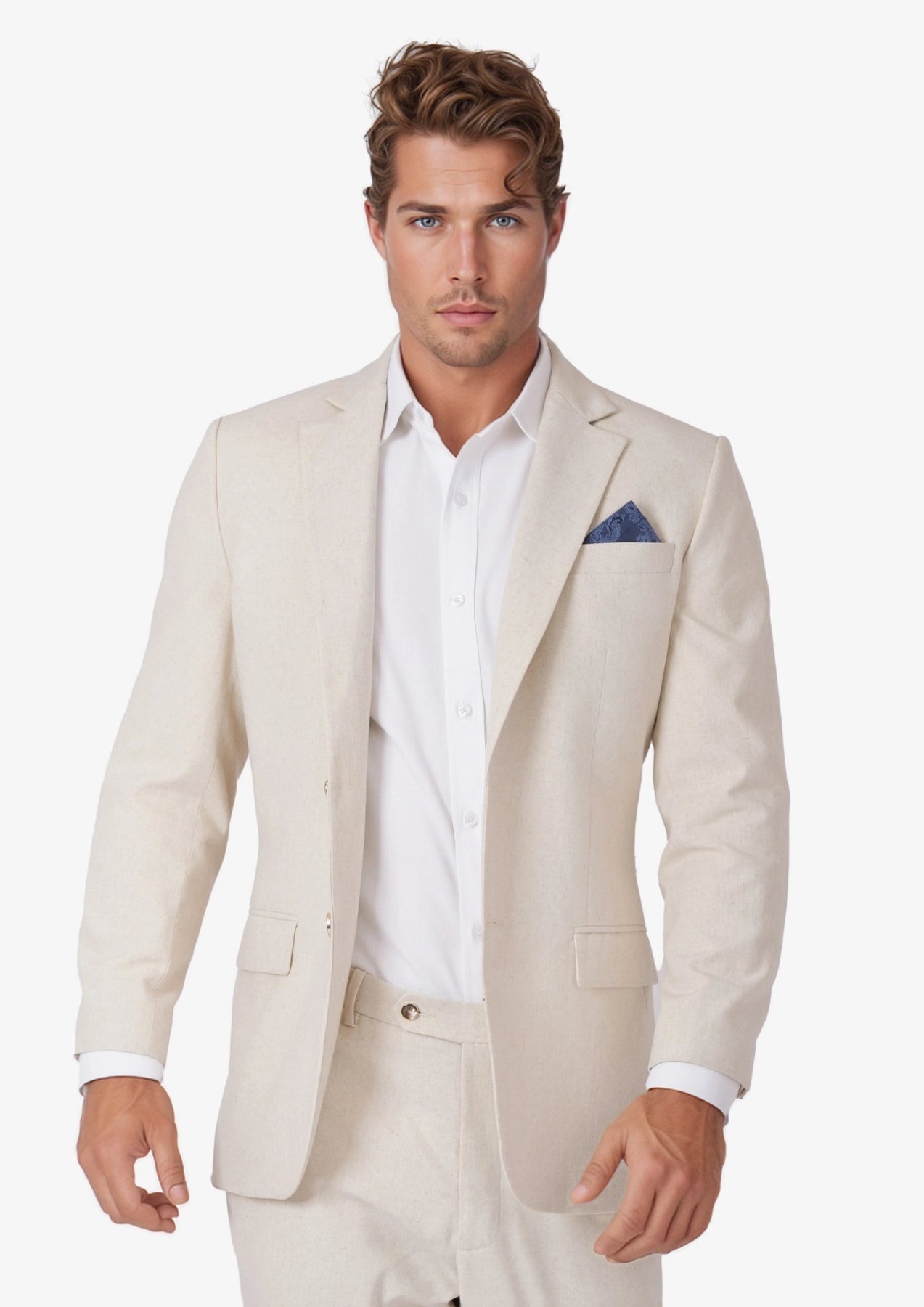 Astor Sand Linen Blend Jacket - SARTORO