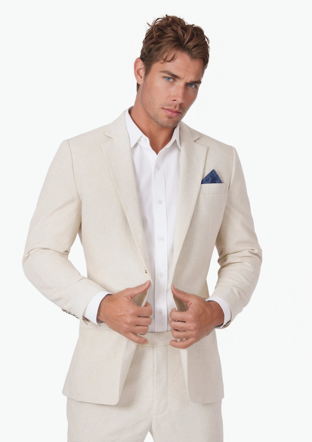 Astor Sand Linen Blend Jacket - SARTORO