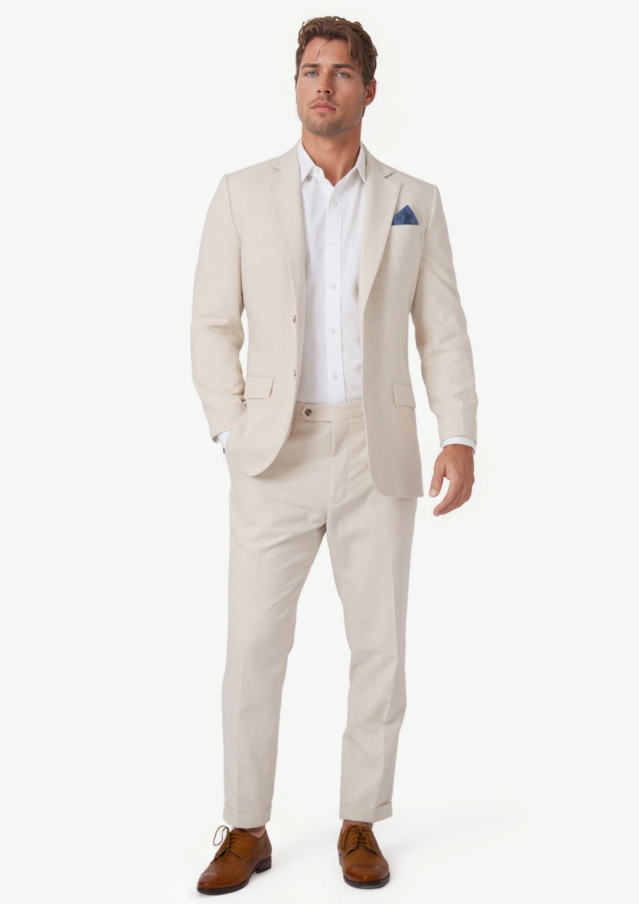 Astor Sand Linen Blend Jacket - SARTORO