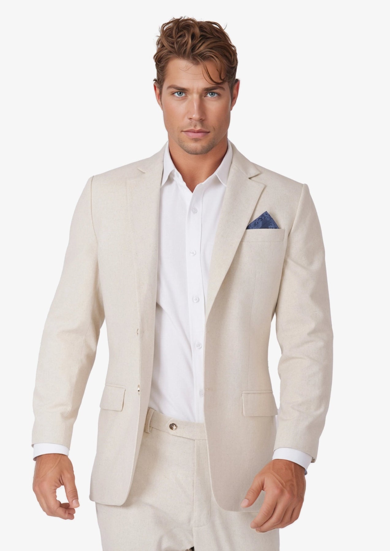 Astor Sand Linen Blend Jacket - SARTORO