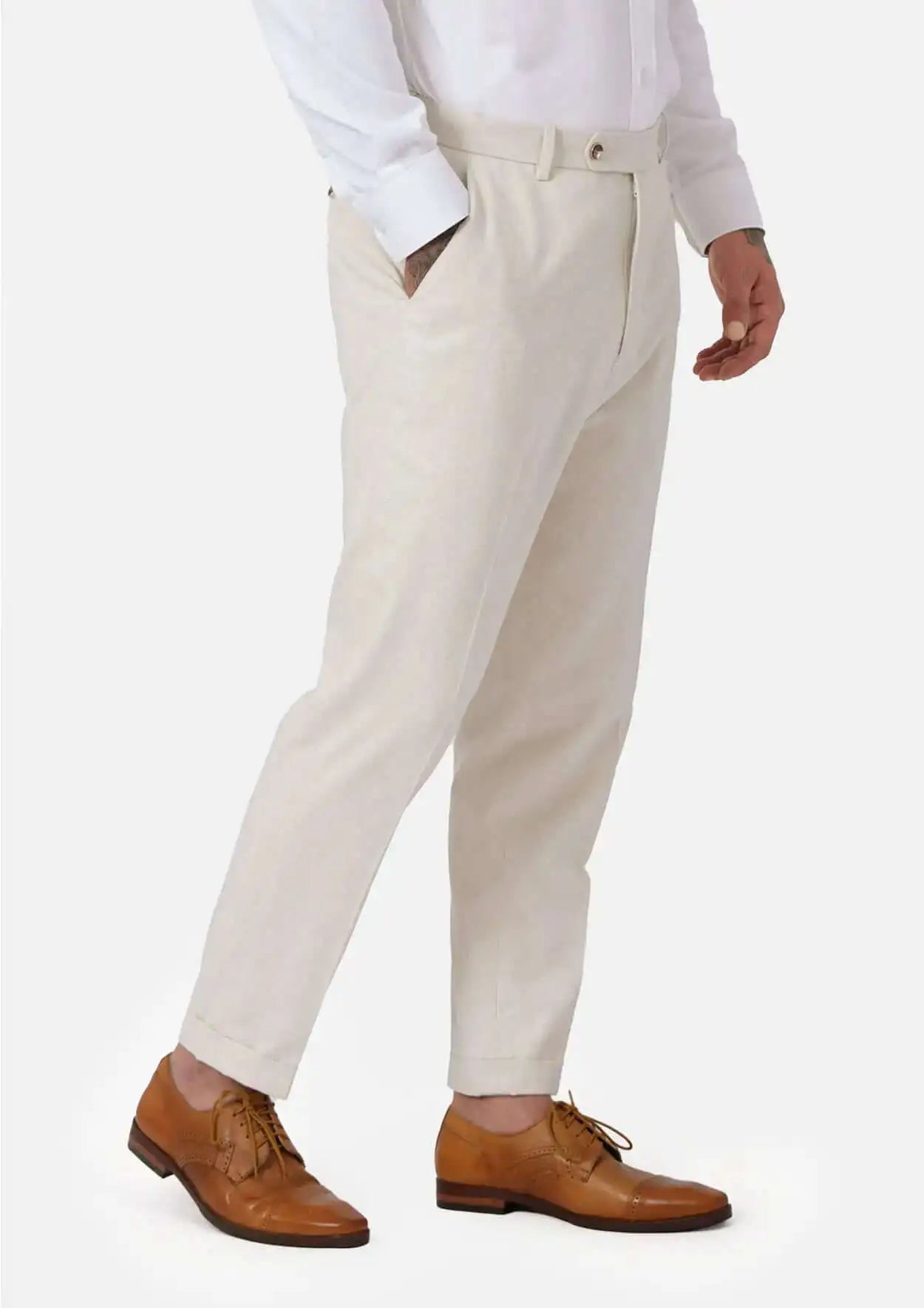 Astor Sand Linen Blend Suit - SARTORO