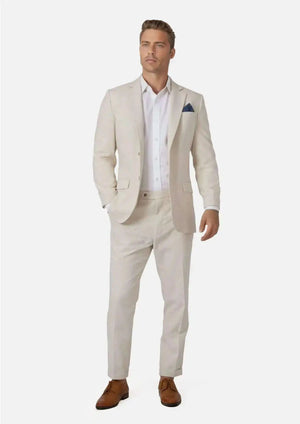 Astor Sand Linen Blend Suit - SARTORO