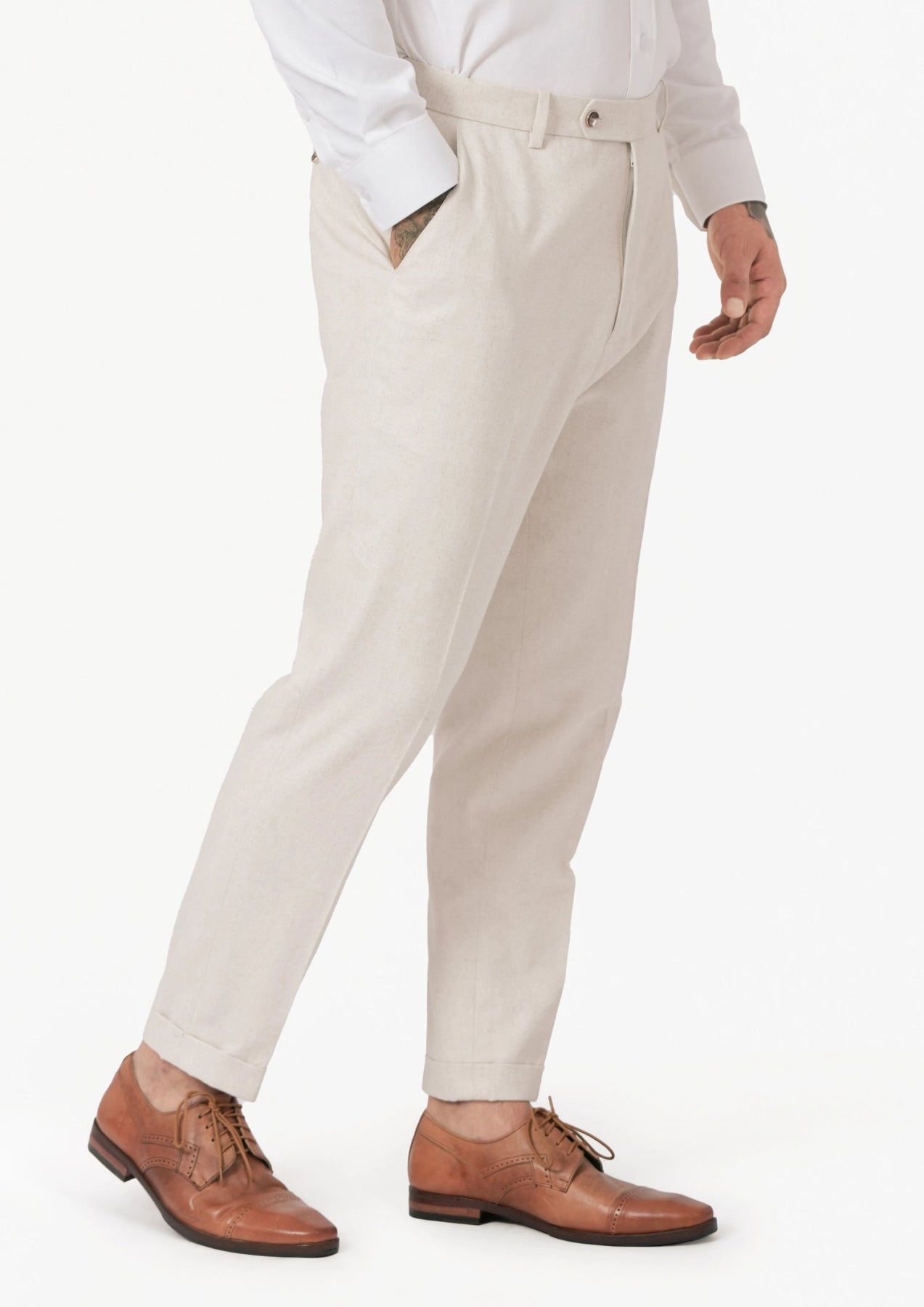 Astor Sand Linen Blend Suit - SARTORO412